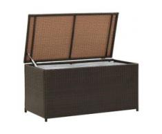 vidaXL Gartenbox Poly Rattan 100×50×50 cm Braun
