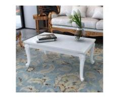 vidaXL Couchtisch 100x60x42 cm Hochglanz Weiß