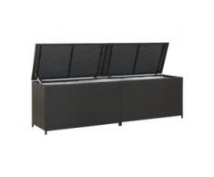 vidaXL Gartenbox Poly Rattan 200×50×60 cm Schwarz