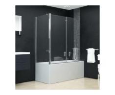 vidaXL Doppelte Faltbare Duschkabine ESG 120 x 68 x 130 cm