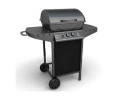 vidaXL Gasgrill 2 Brenner Schwarz