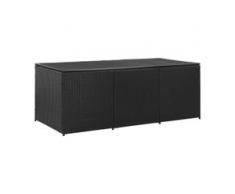 vidaXL Gartenbox Poly Rattan 180×90×75 cm Schwarz