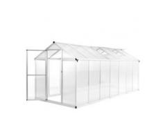 vidaXL Gewächshaus Aluminium 421x190x195 cm 15,6 m³