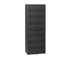 vidaXL Gartenschrank mit 3 Regalen Schwarz