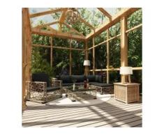 vidaXL 6-tlg. Garten-Lounge-Set mit Auflagen Poly Rattan Grau