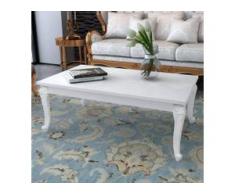 vidaXL Couchtisch 115×65×42 cm Hochglanz-Weiß