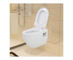 vidaXL Wand-WC Keramik Weiß