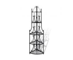 vidaXL Pflanzentreppe Blumenregal Standregal Eckregal schwarz