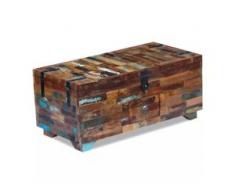 vidaXL Couchtisch Truhe recyceltes Massivholz 80x40x35 cm