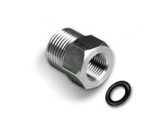 Adapter Wasserhahn Edelstahl 7/16" für 3/8" Edelstahlflexschlauch