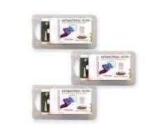 3x Luftfilter Whirlpool ANT001 481248048172 Hygiene-Filter