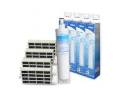 4x ECOPURE EFF-6015A Wasserfilter f. Whirlpool 4396510 + 4 Hygienefilter