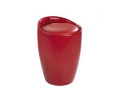 WENKO Hocker Candy Red, Badhocker, mit abnehmbarem Wäschesack
