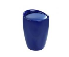 WENKO Hocker Candy Blue, Badhocker, mit abnehmbarem Wäschesack