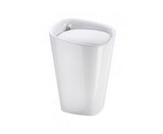 WENKO Hocker Candy eckig White, Badhocker mit abnehmbarem Wäschesack