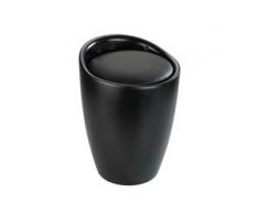WENKO Hocker Candy Black matt, Badhocker, mit abnehmbarem Wäschesack