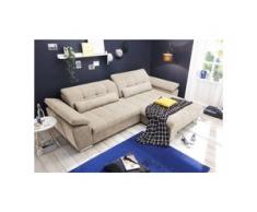 loftscape Ecksofa Lilyfield Sand Microfaser 308x85x200 cm mit Schlaffunktion