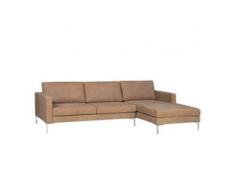 Fredriks Ecksofa Portobello IV Hellbraun Echtleder 251x75x155 cm