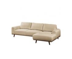 Mørteens Ecksofa Lauris 2-Sitzer Sand Strukturstoff 286x81x152 cm