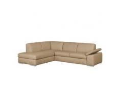 Fredriks Ecksofa Termon I Sand Echtleder 280x82x168 cm