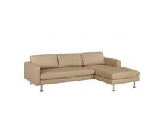 Fredriks Ecksofa Bivona I Sand Echtleder 236x77x165 cm