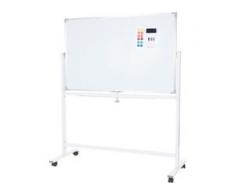 Whiteboard HHG-835, Magnettafel Memoboard Pinnwand, mobil rollbar inkl. Zubehör ~ 120x90cm