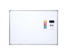 Whiteboard HHG-831, Magnettafel Memoboard Pinnwand, inkl. Zubehör ~ 110x80cm