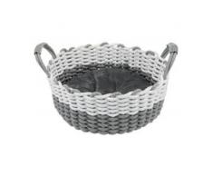 Trixie Korb Nabou, gewebt grau/weiß für Hunde, Durchmesser: 45 cm