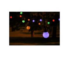 Partylichterkette LED bunt 20 Lampen 5cm GR ca. 12,5M Lichterkette Innen & Außen