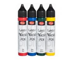 Kerzen-Pen Set "Grundfarben", 4x 28 ml