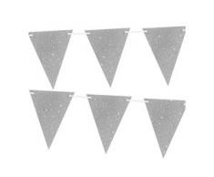 Wimpelkette "Glitter", silber, 6 m