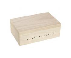 Aufbewahrungsbox für Bänderrollen aus Holz, 40 x 25 x 14,5 cm