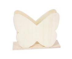 Serviettenhalter "Schmetterling" aus Holz, 19 x 6 x 14,5 cm