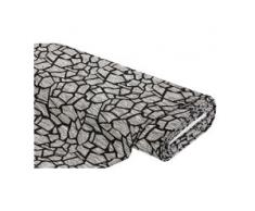 Strickstoff "Fliesen", grau/schwarz