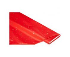 Abwaschbare Tischwäsche - Wachstuch Sterne, rot/gold