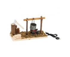 Feuerstelle mit Axt, 12,5 x 5 x 7 cm