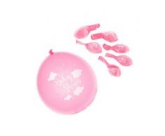 Luftballon "Baby Shower", rosa/weiß, 8 Stück