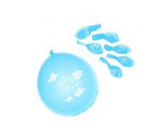 Luftballon "Baby Shower", blau/weiß, 8 Stück