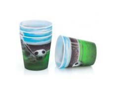Kunststoff-Becher "Fußball" 3D, 4 Stück