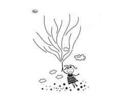 Blob-Schablone "Luftballon-Mädchen