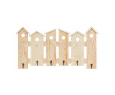 Garderobe aus Holz "Häuser