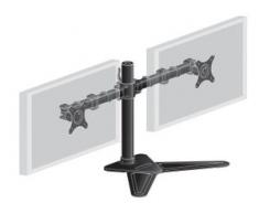 Iiyama Dual-Monitorhalterung DS1002D-B1 für zwei Displays bis 30" schwaz