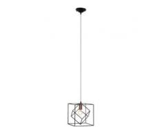 Brilliant Leuchten Tycho Pendelleuchte 25x25cm schwarz/kupfer schwarz Pendelleuchten und Hängeleuchten Deckenleuchten Lampen