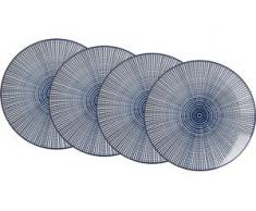 Ritzenhoff & Breker Speiseteller ROYAL MAKOTO (4 Stück) blau Teller Geschirr, Porzellan Tischaccessoires Haushaltswaren
