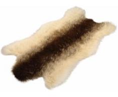 Fellteppich, Fell Streifen, KiNZLER, fellförmig, Höhe 70 mm, maschinell getuftet beige Kunstfell-Teppiche Fellteppiche Teppiche