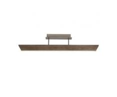 Brilliant Leuchten Unique LED Deckenleuchte 101x4cm holz dunkel/eisen braun Deckenleuchten LED-Lampen und LED-Leuchten Lampen