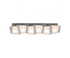 Brilliant Leuchten Block LED Deckenleuchte 6flg chrom/weiß silberfarben Wandleuchten Lampen Deckenleuchten