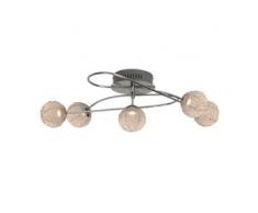 Brilliant Leuchten Dajana LED Deckenleuchte 5flg chrom/alu silberfarben Deckenleuchten LED-Lampen und LED-Leuchten Lampen