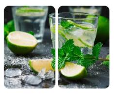 WENKO Herd-Abdeckplatte Mojito, Glas, (Set, 2-tlg.) grün Zubehör für Herde Kochfelder Haushaltsgeräte Herdabdeckplatten