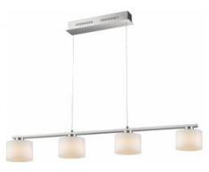 TRIO Leuchten,LED Pendelleuchte ALEGRO silberfarben Pendelleuchten und Hängeleuchten Deckenleuchten Lampen Leuchten